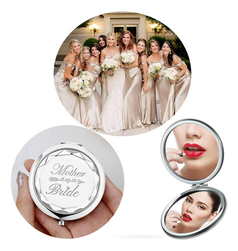 2 Unidades, De Recuerdo De Boda, 1 Espejo De Maquilla