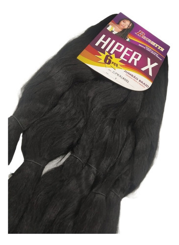 Jumbo Premium Hiper X Twist Tranças Box Braid 400gr Cor Preto 1