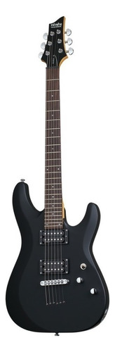 Guitarra eléctrica Schecter C-6 Deluxe de tilo satin black satin con diapasón de palo de rosa