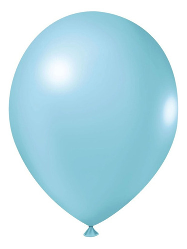 Balão Bexiga Liso Festa Decoração 9 Polegadas C/ 50 Und Cor Azul-claro