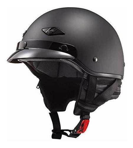 Ls2 Helmets Bagger Medio Casco De Motocicleta (negro Mate - 