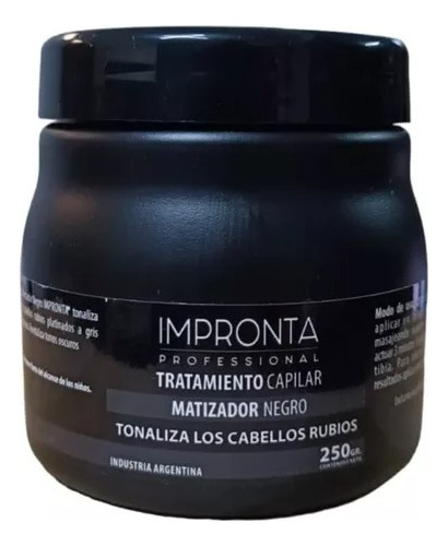 Mascara Matizadora Negra 250 G -  Impronta Kit X 6