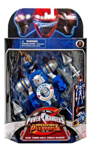 Boneco Power Rangers Operation Overdrive Blue Turbo Drill