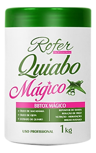 Rofer Quiabo Magico Melhor Botox Capilar 1k Reduz Volume