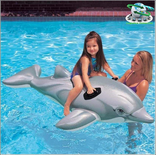 Flotador Inflable Montarse Delfin Pequeño 58535 Intex Niños