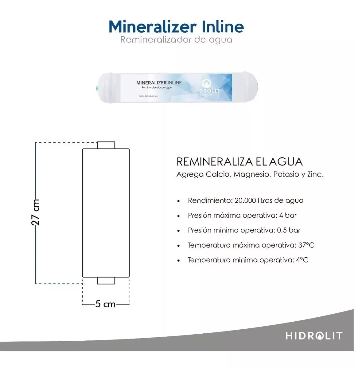 Purificador de agua Hidrolit Mineralizador - 0