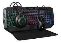 Comprar Combo 4 En 1 Vsg Crux Mouse, Teclado, Audífono Y Mousepad 