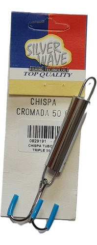 Chispa Pesca Tubo Anzuelo Triple 50 Grs - Silver Wave