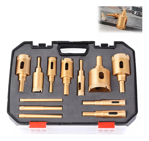 12 Kits De Fresado De Brocas Cónicas Para Azulejos Con