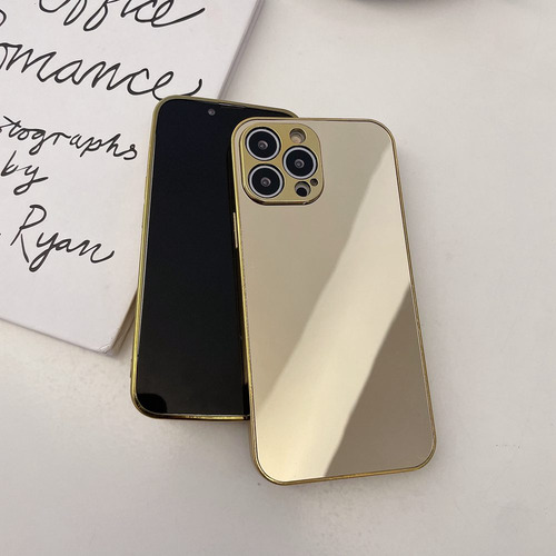 Funda Protectora Acrílica Efecto Espejo Para iPhone X Xs Max Xr 11 12 13 14 15 16 Pro Max 14plus 15plus 16plus