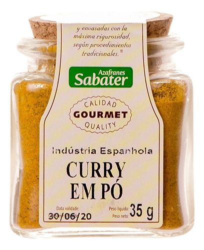 Tempero Indiano Curry Em Pó Sabater 35g