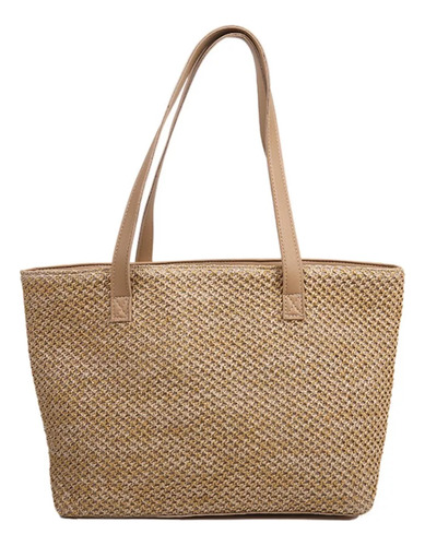 Bolso De Hombro Tejido De Paja De Verano Para Mujer, Playa,