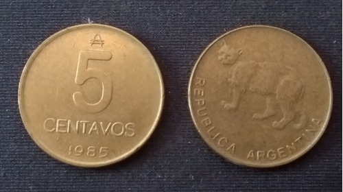 Moneda: Argentina 5 Centavos Austral 1985