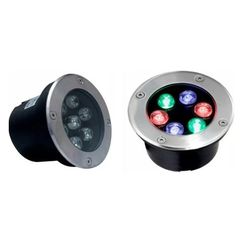 Lampara Reflector Led 6w Rgb Para Piso Empotrable Exterior