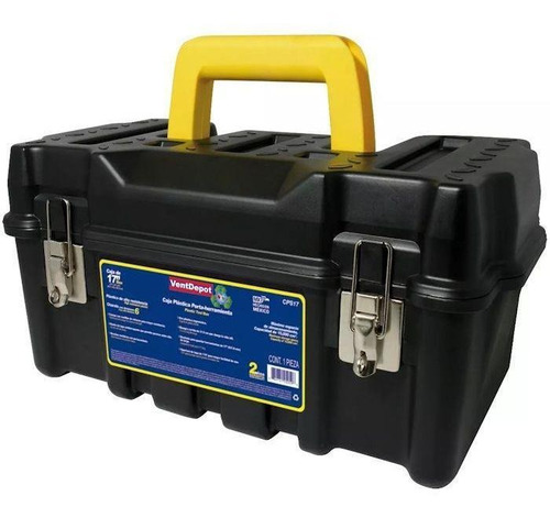 Caja De Plástico Para Avellanadores, Mxbse-001, 2 Gavetas, Color Negro