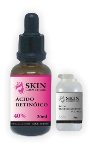 Ácido Retinoico 40% 20ml + Tca 10ml 35% Melasma,acne,manchas
