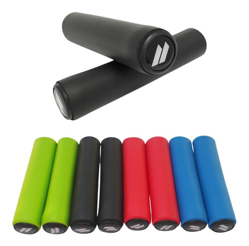 Manopla Bike Mtb Espuma Silicone 130mm Elleven Preto Par