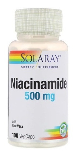 Niacinamide - Niacinamida 500 Mg 100 Veg Caps Con Aloe Vera