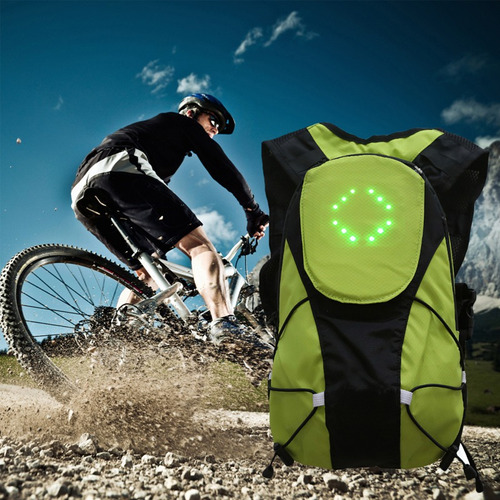 Maleta Ciclismo Morral Led Direccionales Camping Impermeable