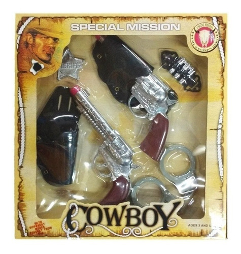 Set Pistolas Cowboy En Caja Art 7707a Loonytoys