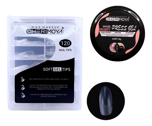 Kit  Gel Solido + Tips Soft Gel Cherimoya