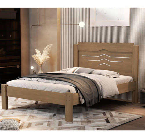 Cama Casal Sofia 144x195 Cambel Cor Castanho/branco
