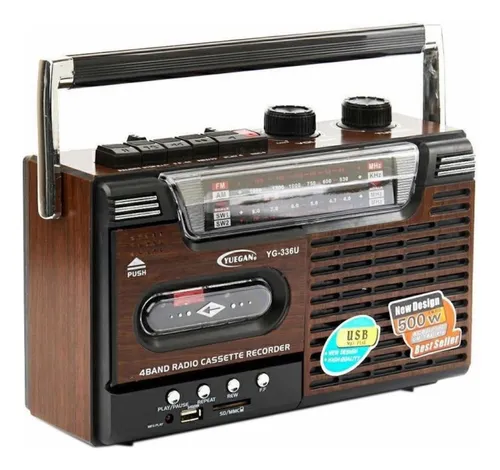 comprar Radio Cassette Antigua Vintage Am\u002Ffm Mp3 Sd Usb A Pilas