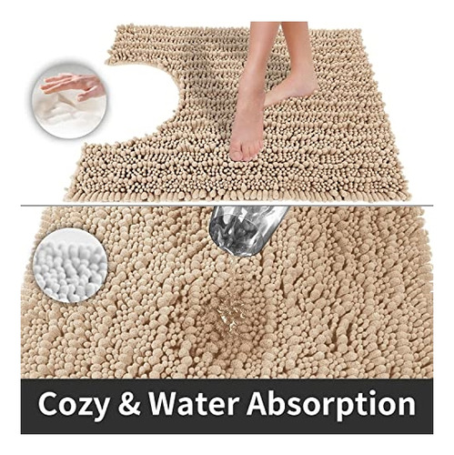 Alfombras De Baño Suave Y Cómodo Máxima Absorción Lavable