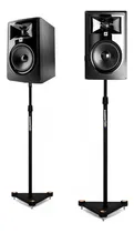 Comprar Combo Par Monitores De Estudio Jbl Lsr 305 Mk2 + Soportes Color Negro