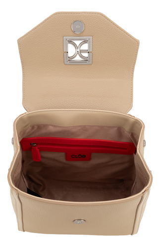 Bolsa Backpack Cloe Rucelia Mediano Color Beige