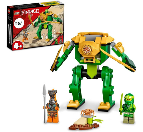 Imagem 1 de 10 de Lego Ninjago Robô Ninja Do Lloyd 57 Pç 2 Minifiguras - 71757