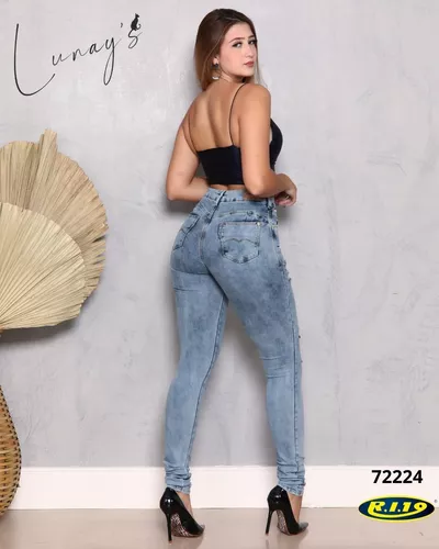 Calça Jeans Skinny Mulheres Altas Levanta Bumbum Ri19