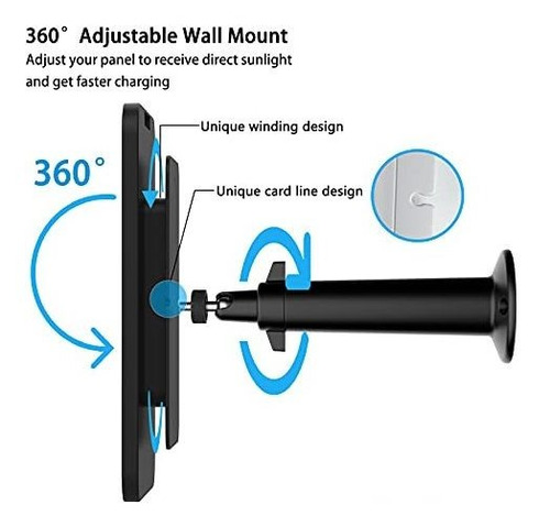 Actualizada Panel Solar 4 Para Camara Blink Xt Xt2 Cable