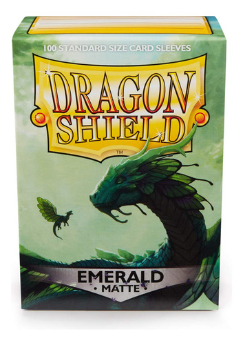 Dragon Shield - Fundas De Tamao Estndar, Esmeralda Mate, 100