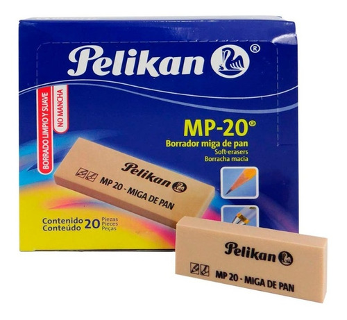 Borrador Miga De Pan Mp-20 Caja X 20 Unidades Pelikan