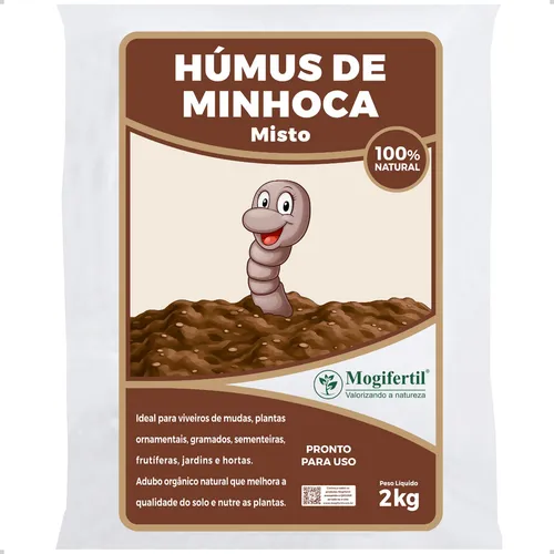 Adubo Orgânico Húmus de Minhoca Mogifertil 2kg para Hortas e Jard...