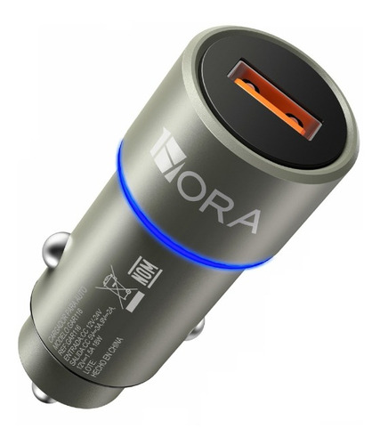 Cargador 1hora Gar116 Usb-a De Auto Con Carga Turbo