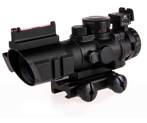 Mira Telescópica Acog 4x32 Iluminada 20mm Gotcha Airsoft Bb