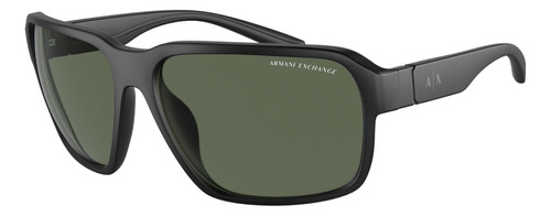 Óculos de sol pretos masculinos originais Ax4131 Armani Exchange