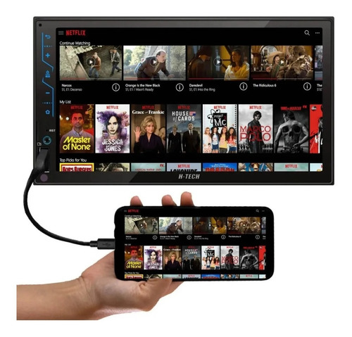 Imagem 2 de 8 de Central Multimídia Universal H-tech Ht-3020 Mp5 Espelhamento