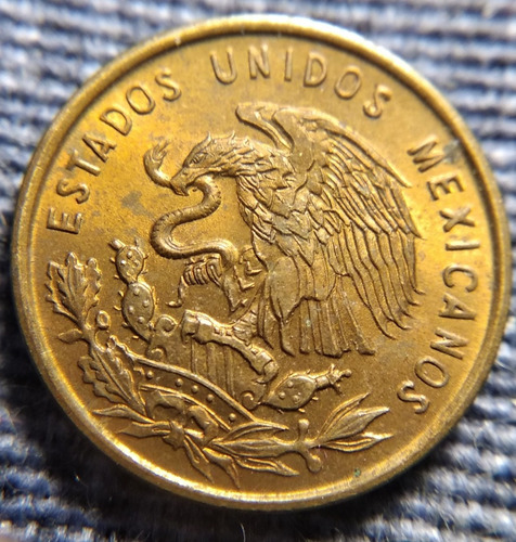 Moneda Un Centavo Espiga 1960, En Bronce 16mm. (Usado)