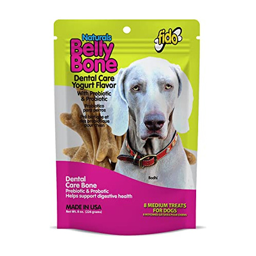 Fido Belly Bones For Dogs, 21 Yogurt Flavor Mini Dog 6ppab