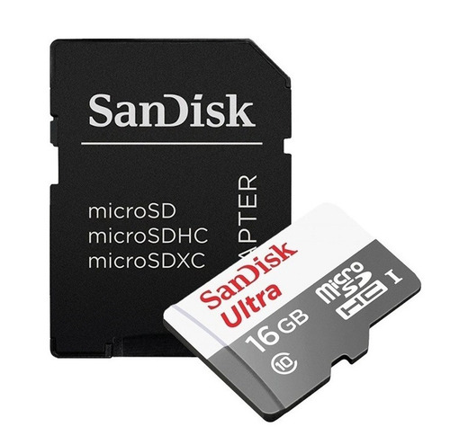 Tarjeta de memoria SanDisk SDSQUNS-016G-GN3MA Ultra con adaptador SD 16GB