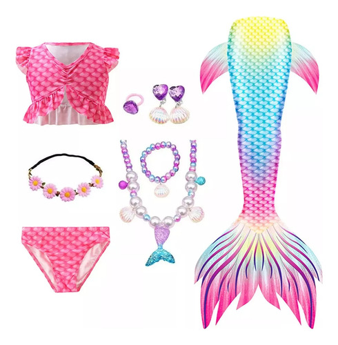 Traje De Baño De Sirena Para Niños, Cola De Sirena Para Niña