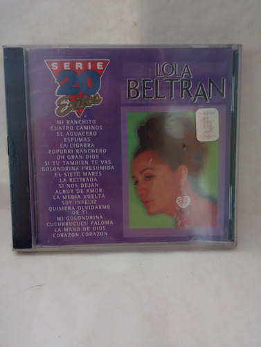 Cd Lola Beltran_ Serie 20 Exitos, Nuevo Sellado 