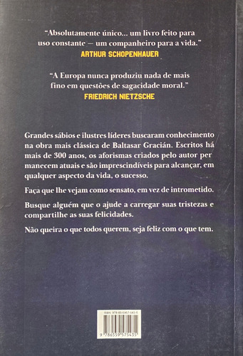 Livro A Arte Da Sabedoria, De Baltasar Gracián. Editorial Maverick, Capa Capa Mole Em Português, 2024