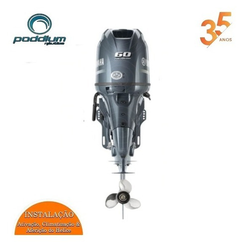 Imagem 4 de 8 de Motor De Popa Yamaha 4t F 60hp Fetl + Frete Poddium Náutica