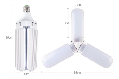 Ampolleta Led Bright Fan 3 Hélices 45w E-27 / Hb Led