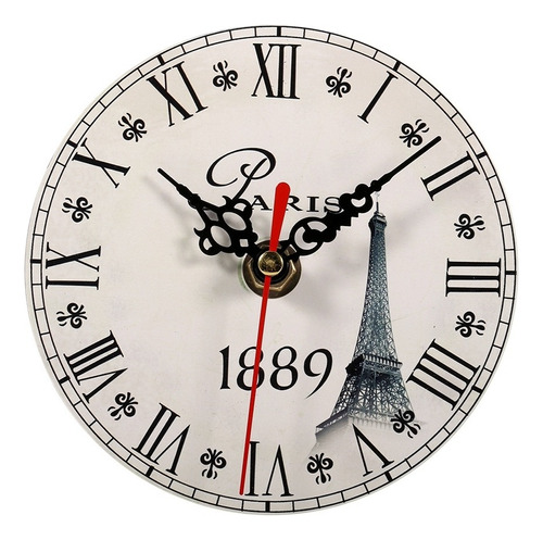 Reloj De Madera Creativo Pared Antigua Estilo Vintage Redond
