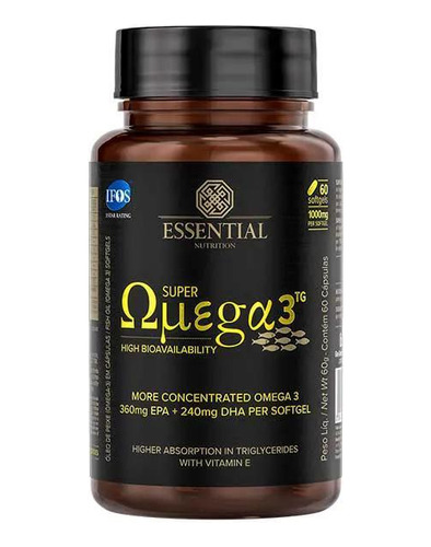 Kit 2x: Super Ômega 3 Tg Essential Nutrition 60 Cápsulas